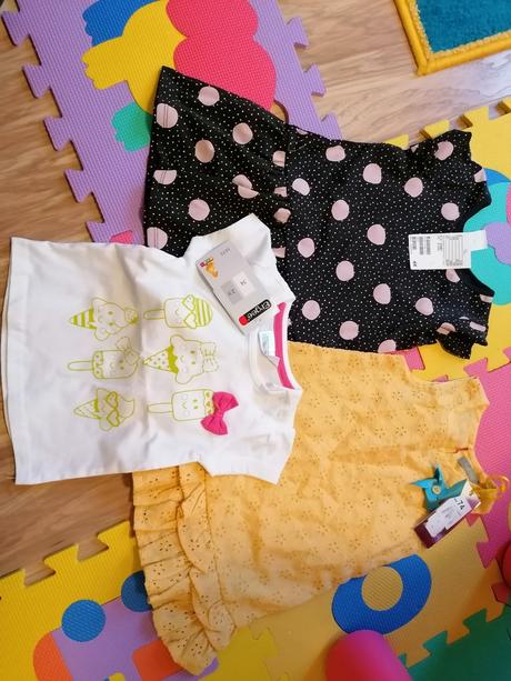 Letné šaty plus tričko 74, 68–80