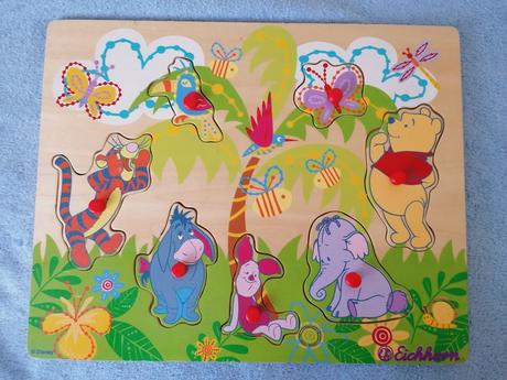 Disney eichhorn, drev.set puzzle a kocky, macko pu, 