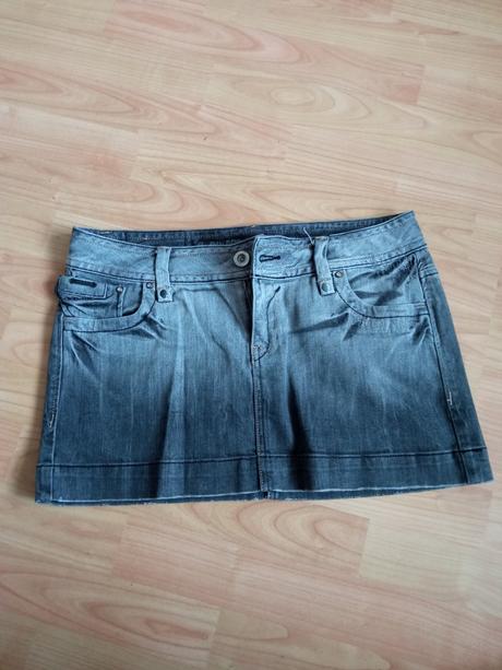 Rifľová mini sukňa, m