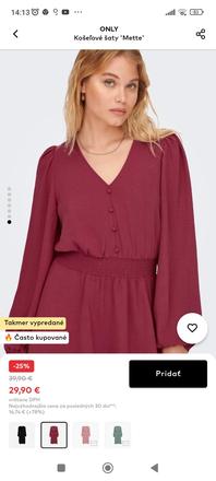 Šaty midi koselove, only,s