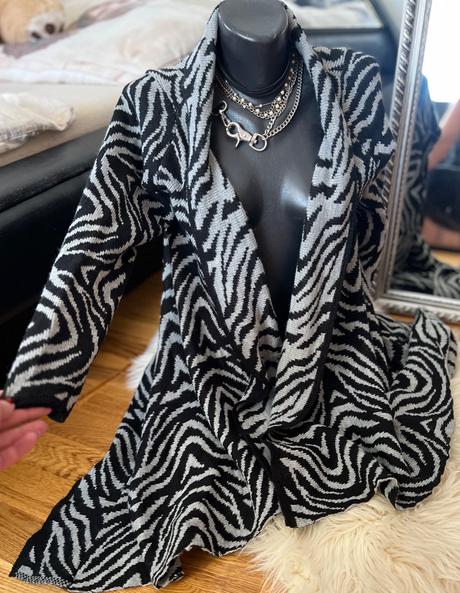 Asymetricky sveter kardigan uni, 