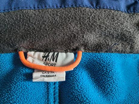 Tmavomodrá softshellová bunda 122, h&m,122
