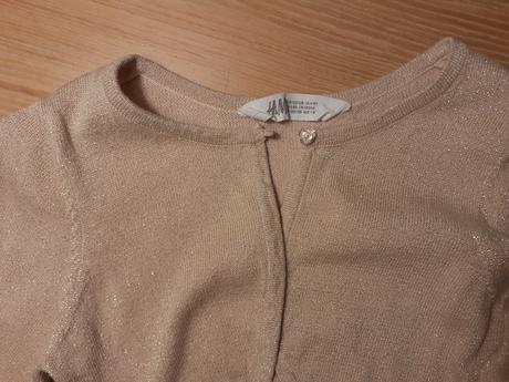 Slávnostné bolerko h&m. veľkosť 122,zlaté,ako nové, h&m,122