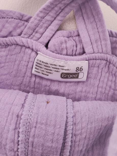 Mušelinový lilavý overal, ergee,86