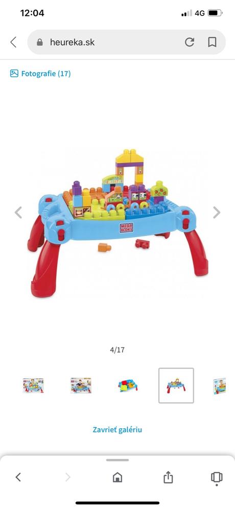 Megablocks detska stavebnica mega blocks stol, 