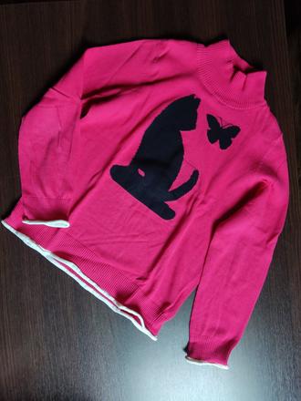 Sveter s mačkou, bonprix,152