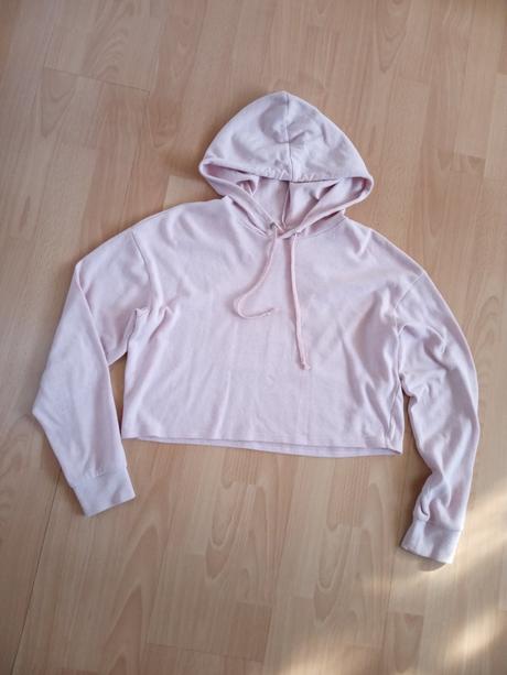 Mikina crop top, h&m,s