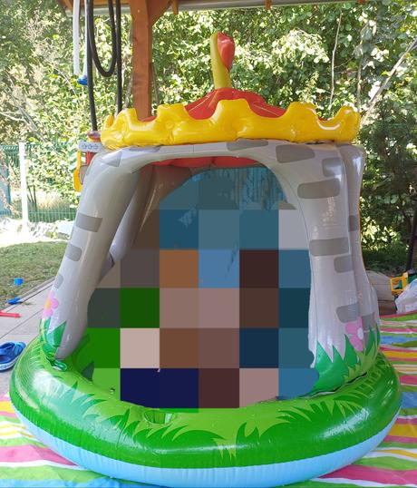 Detsky bazén do strieškou hrad 122x122cm, 