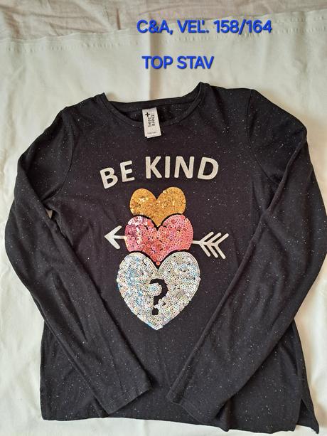 Tričko dievčenské be kind, 158