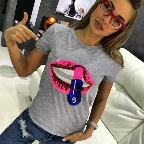 Tricko lips, l / m / s