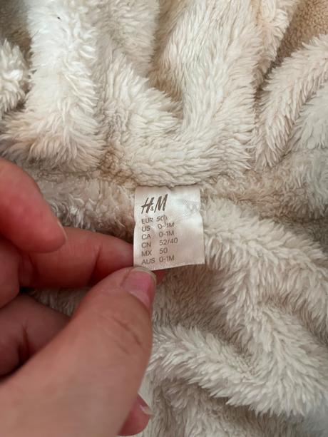 Teplý novorodenecký overal, h&m,50