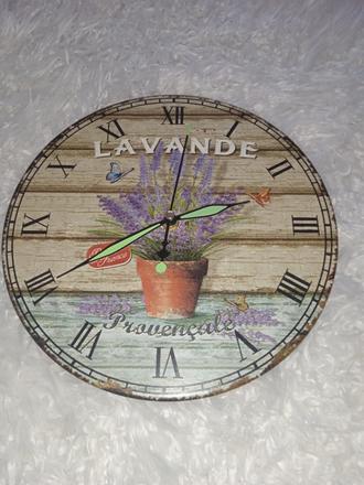 Nástenné hodiny levanduľa,