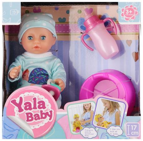 Bábätko s príslušenstvom modré 17cm,