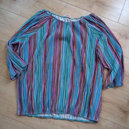 Plisovaná pásikavá blúzka christian berg, xl