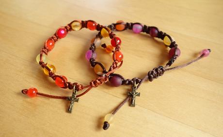 Ruženec desiatok - náramok, 
