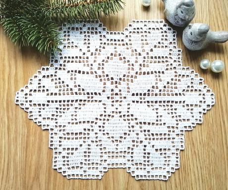 Filetová dečka "vločka", 