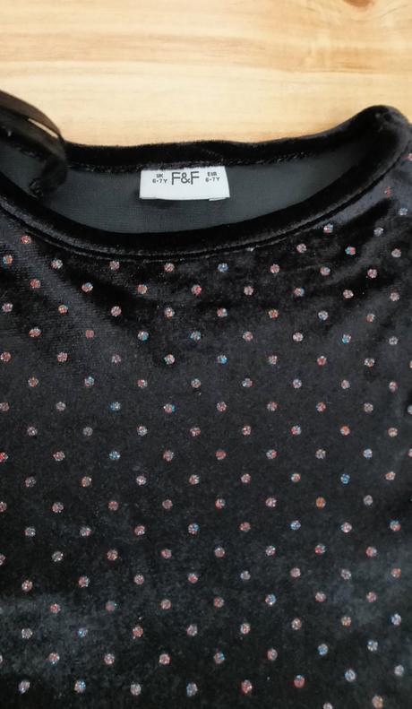 Cierne zamatove saty, f&f,122 / 128