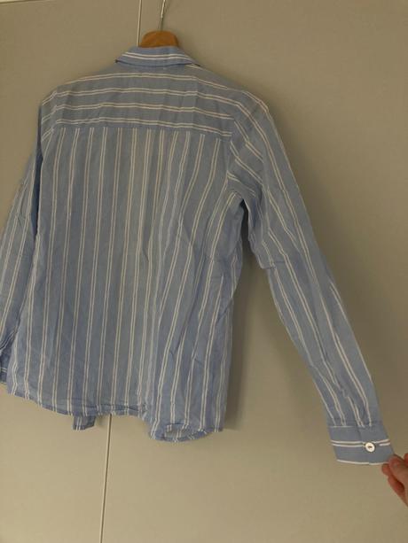 Bledomodrá pruhovaná košeľa, xs