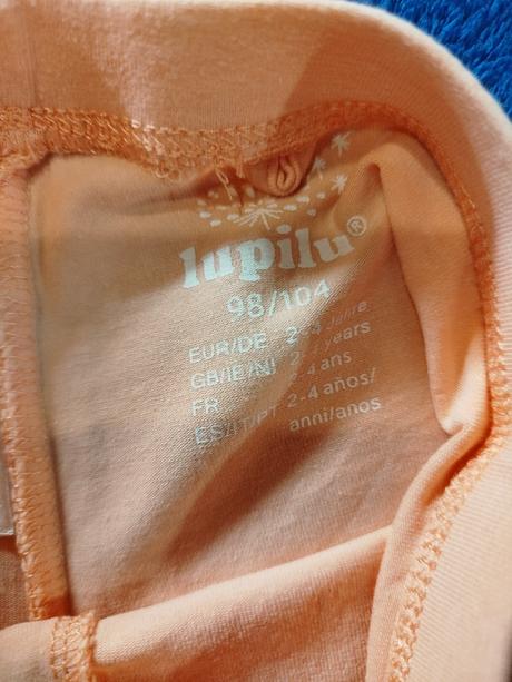 Tenké legínky lososovej farby, lupilu,98