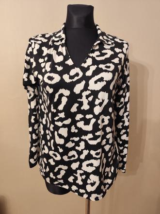 Čiernobiele tričko s golierikom, pepco,l