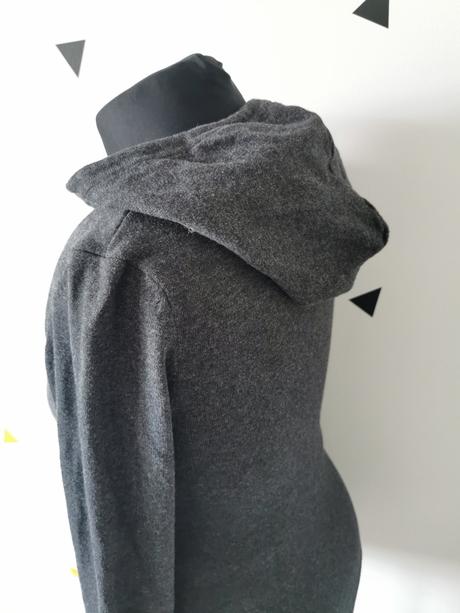 Tehotenský tmavosivý pulóver s kapucňou bonprix, bonprix,s