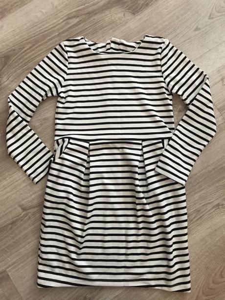 Šaty pásik 6-8 rokov, h&m,122