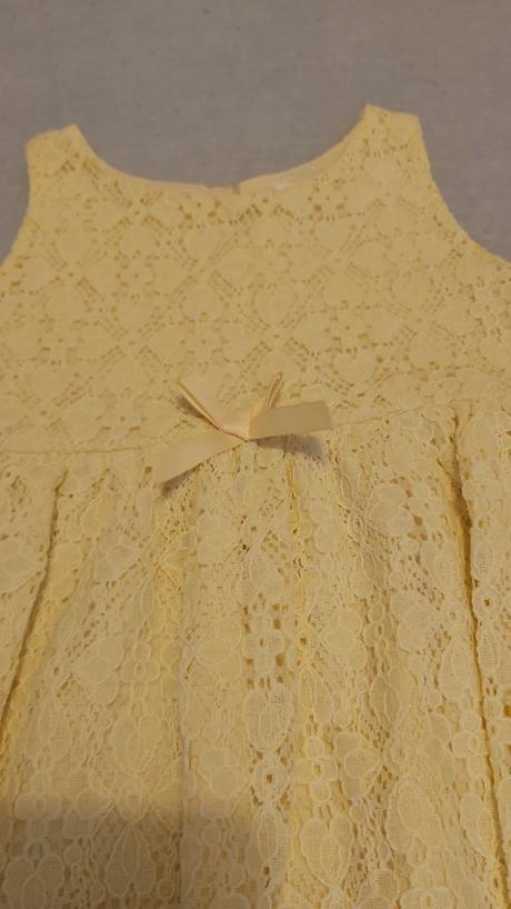 Čipkované žlté šaty h&m 92, h&m,92