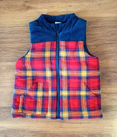 Chlapčenská karovaná vesta, 110