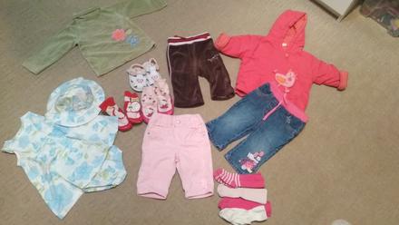 Balík vecičiek, osušky a mojkáča, veľkosť 68-74, 68–80