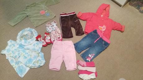 Balík vecičiek, osušky a mojkáča, veľkosť 68-74, 68–80