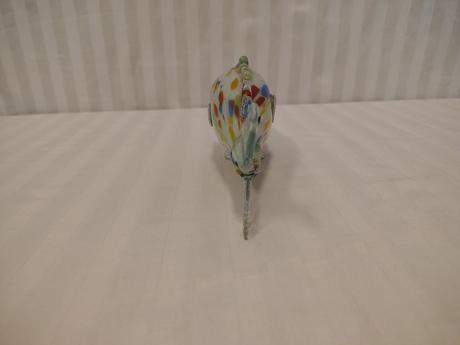 Zb. retro set umelecké sklenené ryby tutti frutti,