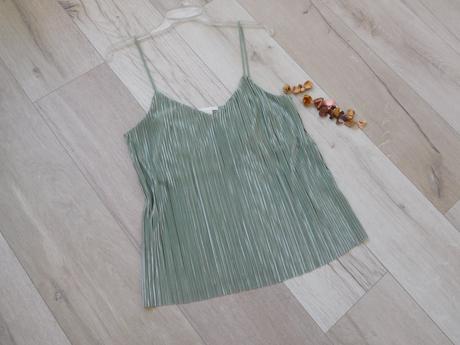 H&m  top zelenkavý pružný-s/m,, h&m,s