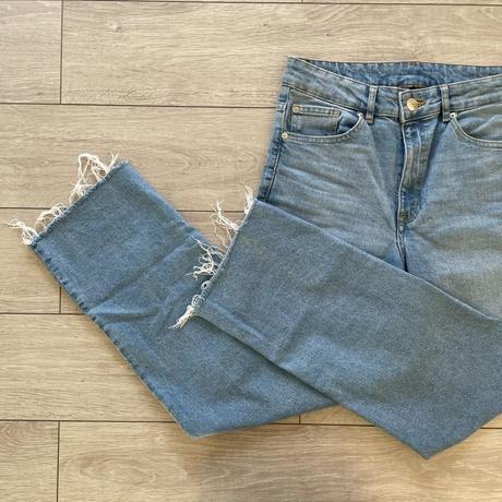 Svetlomodré rovné rifle, h&m,38