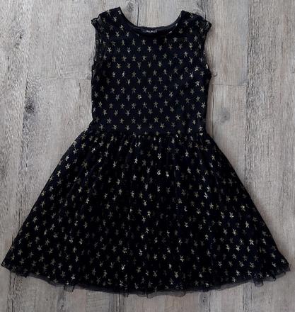 Čierne šaty so zlatými hviezdičkami, bonprix,146