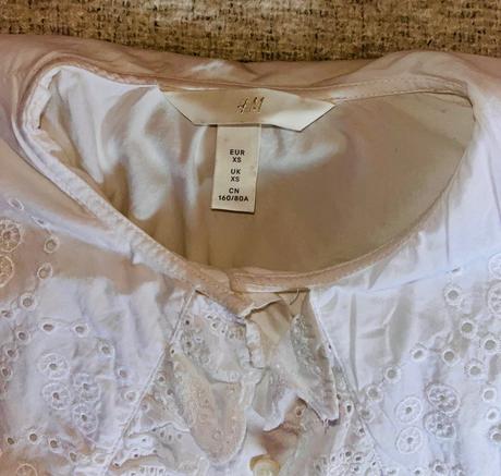 Košeľa s vyšívaným golierom, h&m,xs