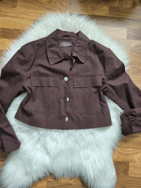 Dámske štýlové crop top sako, amisu,40