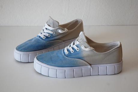 Štýlové ombre tenisky na platforme, fila,38