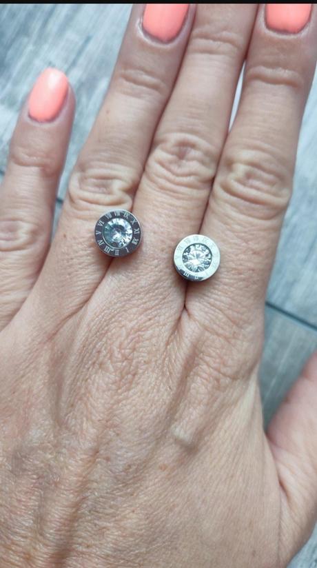 Náušnice chirurgická oceľ s kamienkom,