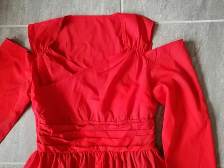 Červené ľahké maxi šaty lindex vm, lindex,m