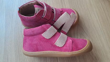 Barefoot topánky koel4kids velour fuchsia, koel4kids,33