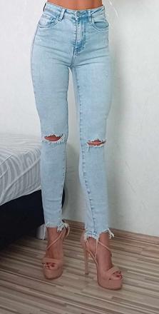 Nové dámske svetlomodré rifle - veľkosť xs, xs