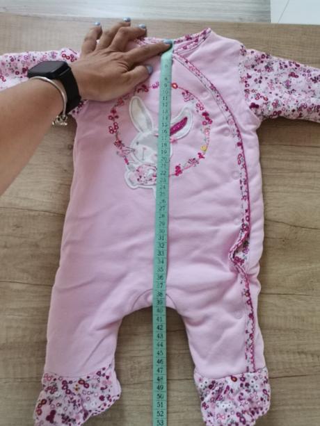 Dievčenský teply overal so zajacikom, 62