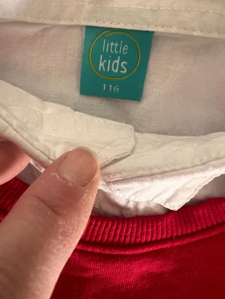 Svetrik bavlnený s všitym košelovým golierom, 116