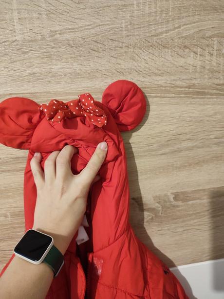 Zimný dievčenský overal s uškami minnie, c&a,68