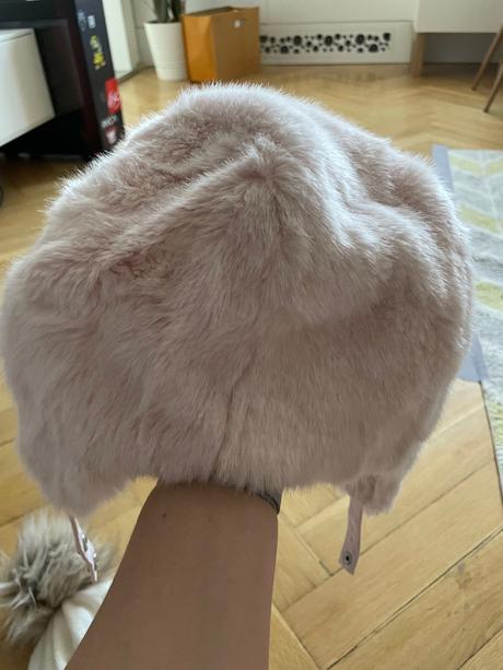 Zimne ciapky, vel. 110/128, ruzova a biela, 110