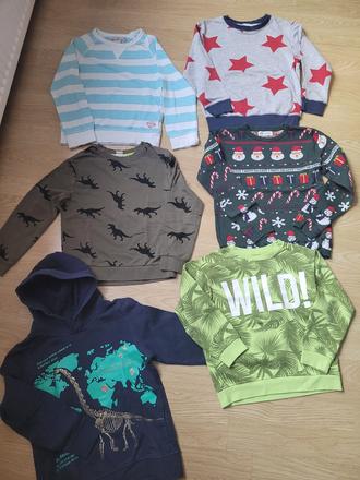 6 kusov mikín, cena spolu, h&m,122