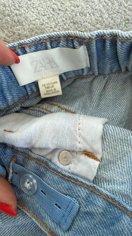 Denimové šortky s dierami zara 156cm, zara,152