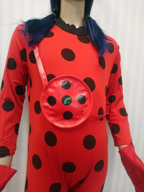 6 dielny kostým ladybug - beruška, 8-10r, 128-140,