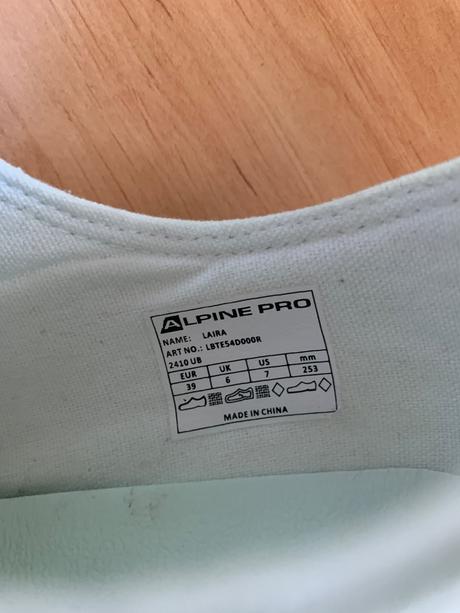 Plátenky, alpine pro,39