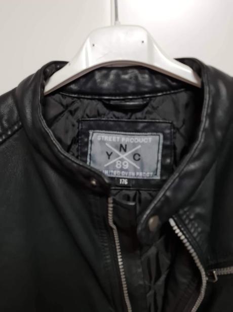 Zateplená kožená bunda, c&a,176